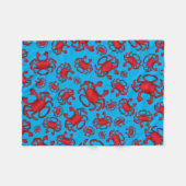 Couverture Polaire Motif de crabe bleu de ciel (Devant (Horizontal))