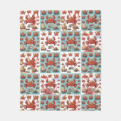 Couverture Polaire Motif de crabes (Devant)
