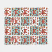 Couverture Polaire Motif de crabes (Devant (Horizontal))