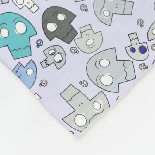 Couverture Polaire Motif de crâne (Coin)