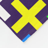 Couverture Polaire Motif de croix colorées (Coin)