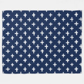 Couverture Polaire Motif de croix - Style Indigo (Devant (Horizontal))