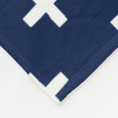 Couverture Polaire Motif de croix - Style Indigo (Coin)