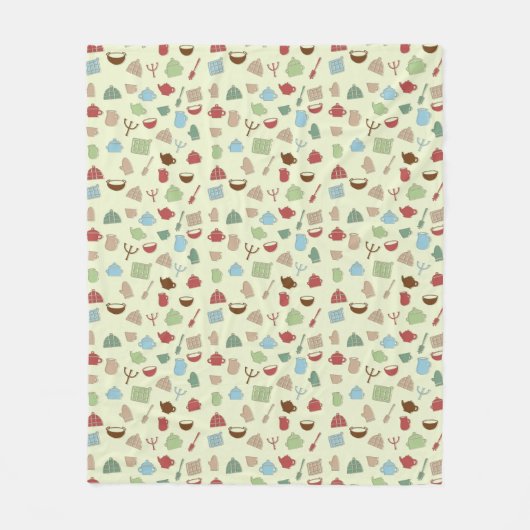 Couverture Polaire Motif de cuisine (Devant)