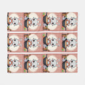 Couverture Polaire Motif de Cuisine Bunny Pink (Devant (Horizontal))