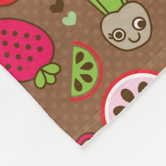 Couverture Polaire Motif de cuisine de fruit (Coin)