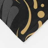 Couverture Polaire Motif de Damas Stylisé Black Gold & Grey (Coin)
