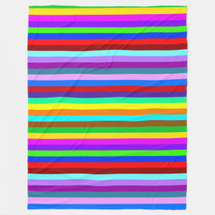 Couverture Polaire MOTIF de de rayures de couleur HOLI + vos idées
