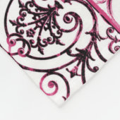 Couverture Polaire Motif de défilement Fuchsia (Coin)