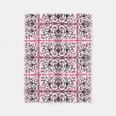 Couverture Polaire Motif de défilement Fuchsia (Devant)