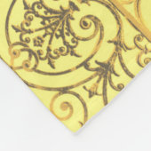 Couverture Polaire Motif de défilement jaune (Coin)