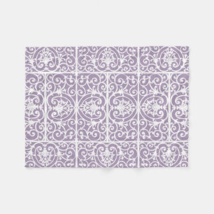 Couverture Polaire Motif de défilement Lavender