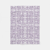 Couverture Polaire Motif de défilement Lavender (Devant)