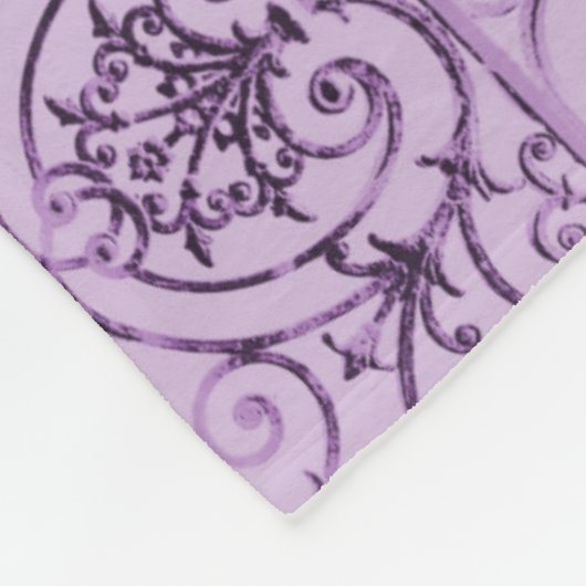 Couverture Polaire Motif de défilement Lilac (Coin)
