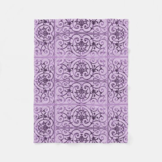 Couverture Polaire Motif de défilement Lilac (Devant)