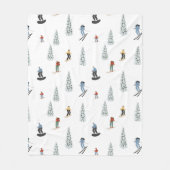 Couverture Polaire Motif de descente d'hiver (Devant)
