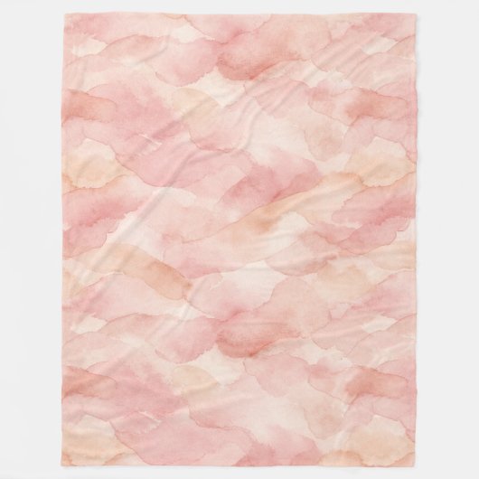 Couverture Polaire Motif de design abstrait moderne rose doux (Devant)