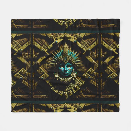 Couverture Polaire Motif de design Aztec deux (Devant (Horizontal))