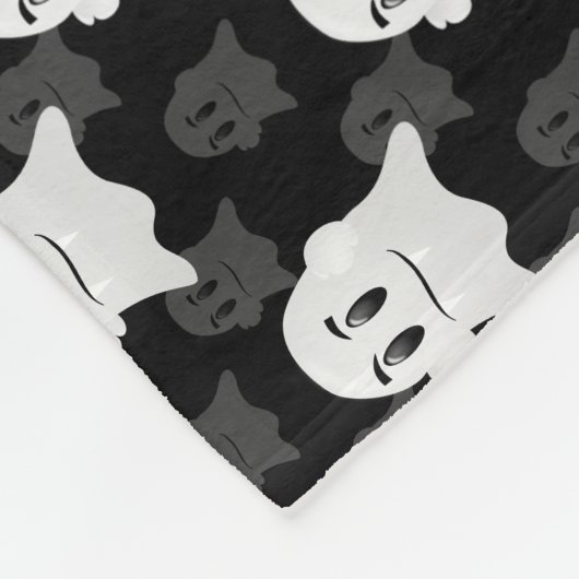 Couverture Polaire Motif de design d'impression noir blanc Ghost (Coin)