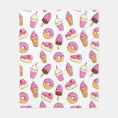 Couverture Polaire Motif de dessert pour dent sucrée (Devant)