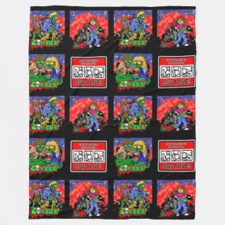 Couverture Polaire Motif de dessin animé Zombie