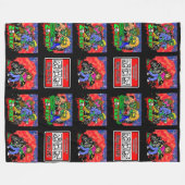 Couverture Polaire Motif de dessin animé Zombie (Devant (Horizontal))