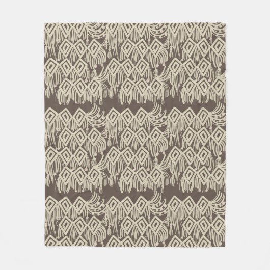 Couverture Polaire Motif de dessin de Tricot de Macrame Bohemian (Devant)