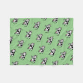 Couverture Polaire Motif de dessin de vache noir et blanc (Devant (Horizontal))
