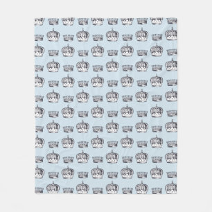 Couverture Polaire Motif de dessins de couronne royale vintage
