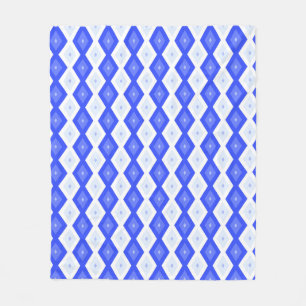 Couverture Polaire Motif de diamant bleu royal