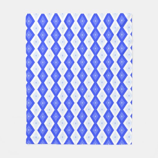 Couverture Polaire Motif de diamant bleu royal (Devant)