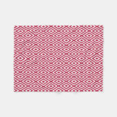 Couverture Polaire Motif de diamant géométrique rouge Crimson moderne (Devant (Horizontal))