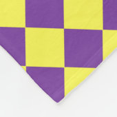 Couverture Polaire Motif de diamant jaune pourpre Checker (Coin)