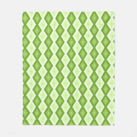 Couverture Polaire Motif de diamant vert Chartreuse (Devant)