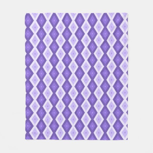 Couverture Polaire Motif de diamant violet (Devant)