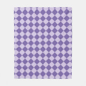 Couverture Polaire Motif de diamants de Checker Violet (Devant)