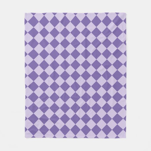 Couverture Polaire Motif de diamants de Checker Violet (Devant)