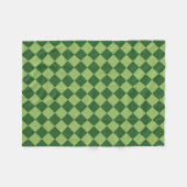Couverture Polaire Motif de diamants Green Checker (Devant (Horizontal))