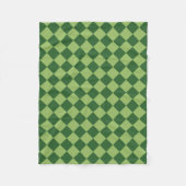 Couverture Polaire Motif de diamants Green Checker (Devant)
