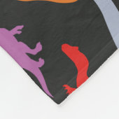 Couverture Polaire Motif de dinosaure coloré (foncé) (Coin)