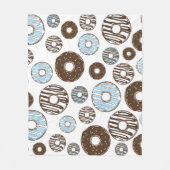 Couverture Polaire Motif De Donuts, Donuts Bleus, Donuts Brown (Devant)