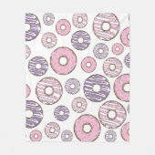 Couverture Polaire Motif De Donuts, Donuts Roses, Donuts Violets (Devant)