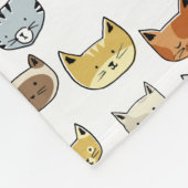 Couverture Polaire Motif de Doodle visage de chat (Coin)