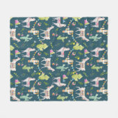 Couverture Polaire Motif de drapeau de lama d'aquarelle (Devant (Horizontal))