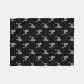 Couverture Polaire Motif de fantaisie de silhouettes de caniche (Devant (Horizontal))