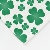 Couverture Polaire Motif de fermeture à quatre feuilles vert (Coin)