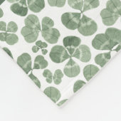 Couverture Polaire Motif de fermeture Shamrock aquarelle (Coin)