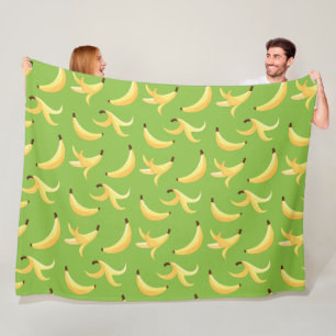 Couverture Polaire Motif de fête drôle de jeux de mots sur la banane,