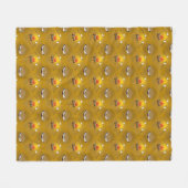 Couverture Polaire Motif de feu de camp et de S'mores pour le camping (Devant (Horizontal))