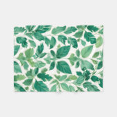 Couverture Polaire Motif de feuillage vert luxuriant (Devant (Horizontal))